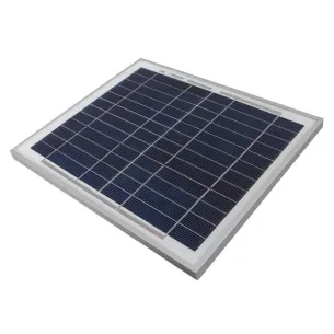Modulo Fotovoltaico Poli da 10W 18,77V 0,56A dim. 300 x 350 x 22 mm