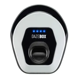 DazeBox Wall Box Résidentiels avec Support, Câble 5m et Prise Type 2 - RCD Noir